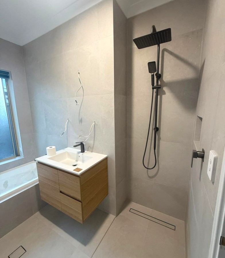 bathroom renovations, vanity insalled in Perth